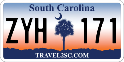 SC license plate ZYH171