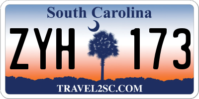 SC license plate ZYH173