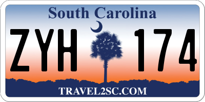 SC license plate ZYH174
