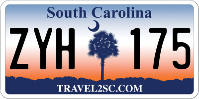 SC license plate ZYH175