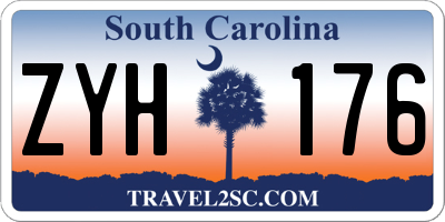 SC license plate ZYH176