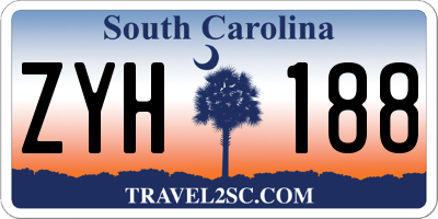 SC license plate ZYH188