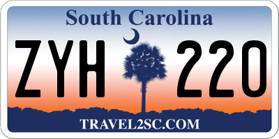 SC license plate ZYH220