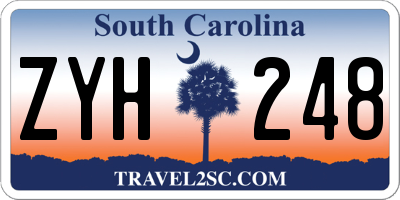 SC license plate ZYH248