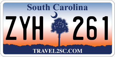 SC license plate ZYH261