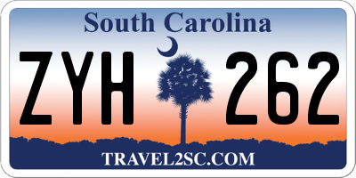 SC license plate ZYH262