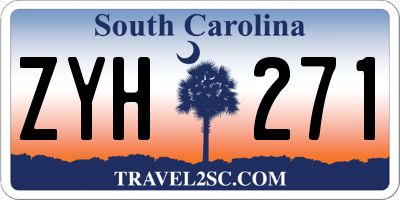 SC license plate ZYH271
