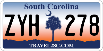 SC license plate ZYH278