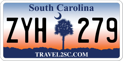 SC license plate ZYH279
