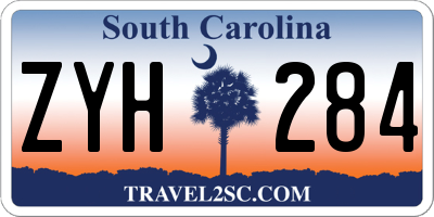 SC license plate ZYH284