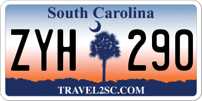 SC license plate ZYH290
