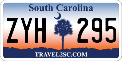 SC license plate ZYH295