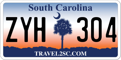 SC license plate ZYH304