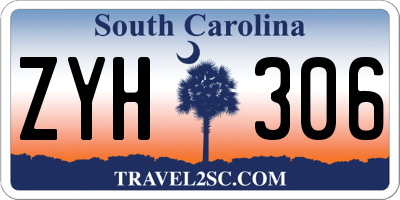 SC license plate ZYH306