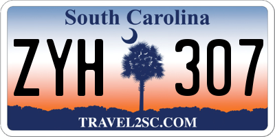 SC license plate ZYH307