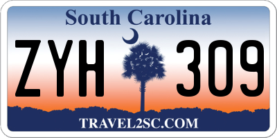 SC license plate ZYH309