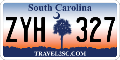 SC license plate ZYH327