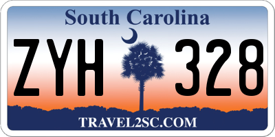 SC license plate ZYH328