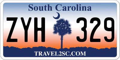 SC license plate ZYH329