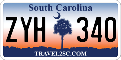 SC license plate ZYH340