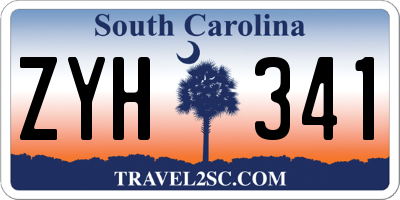 SC license plate ZYH341