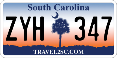 SC license plate ZYH347