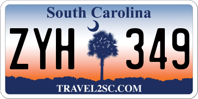 SC license plate ZYH349