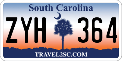 SC license plate ZYH364