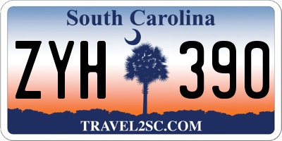 SC license plate ZYH390