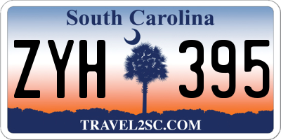 SC license plate ZYH395