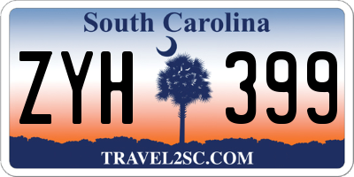 SC license plate ZYH399