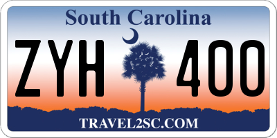 SC license plate ZYH400