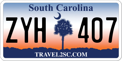 SC license plate ZYH407
