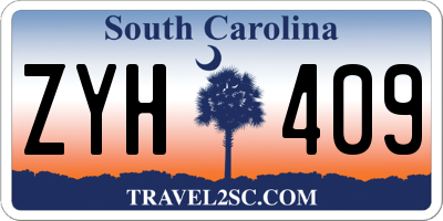 SC license plate ZYH409