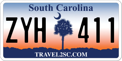 SC license plate ZYH411