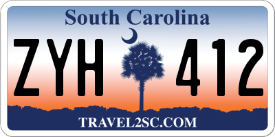 SC license plate ZYH412