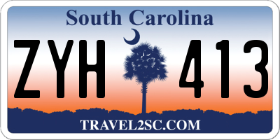 SC license plate ZYH413