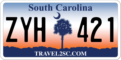 SC license plate ZYH421