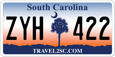 SC license plate ZYH422