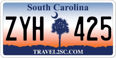 SC license plate ZYH425