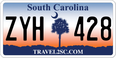 SC license plate ZYH428