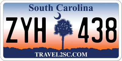 SC license plate ZYH438
