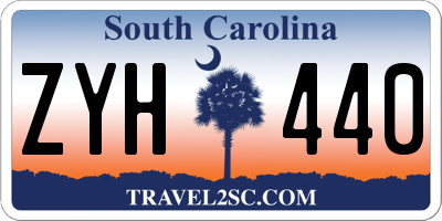 SC license plate ZYH440