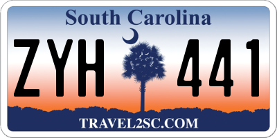 SC license plate ZYH441
