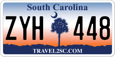 SC license plate ZYH448