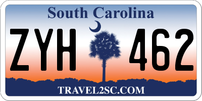 SC license plate ZYH462