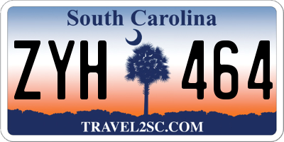 SC license plate ZYH464