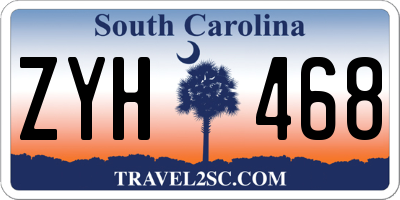 SC license plate ZYH468