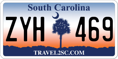 SC license plate ZYH469