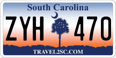 SC license plate ZYH470